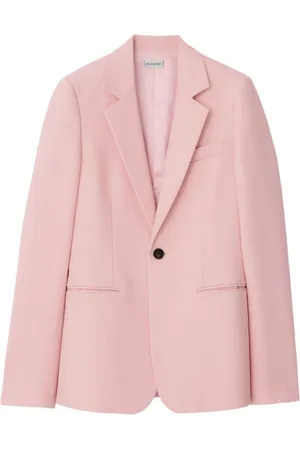 Burberry Jakke, Dame, Lyserød, XS, Uld, Stilfuld Blazer