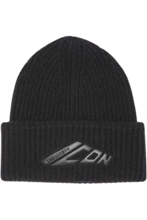 Dsquared2 Tilbehør, Herre, Sort, ONE SIZE, Uld, Icon Uld Beanie