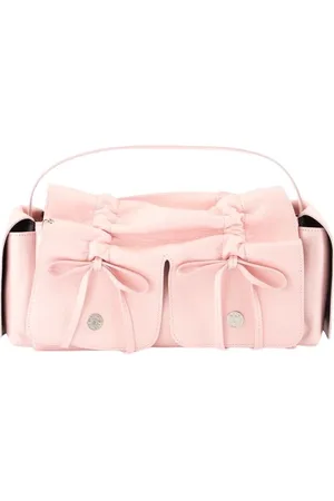 Acne Studios Taske, Dame, Lyserød, ONE SIZE, Uld, Rosa Læder Skuldertaske Multipocket