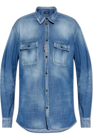 Dsquared2 Skjorte, Herre, Blå, S, Denim, Denimskjorte