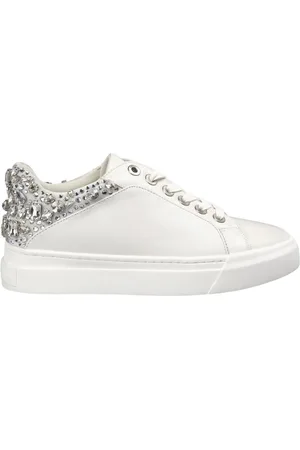 Alma en Pena Sko, Dame, Hvid, 41 EU, Rhinestone sneakers