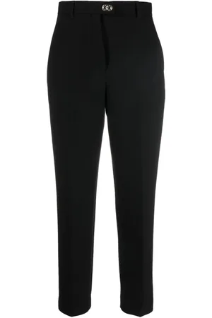 Salvatore Ferragamo Bukser, Dame, Sort, S, Uld, Casual Sorte Uldbukser