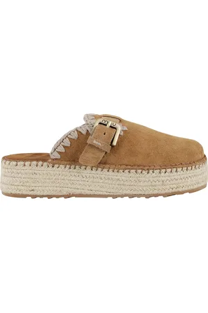Mou Sko, Dame, Brun, 40 EU, Jute, Jute Træsko Ruskind Platform Sandal