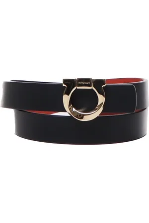 Salvatore Ferragamo Tilbehør, Dame, Sort, 90 CM, Læder, Kalvelæderbælte