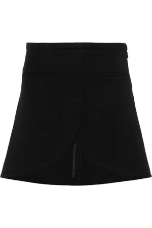 Courrèges Nederdel, Dame, Sort, XS, Polyester, Ellipse Mini Nederdel