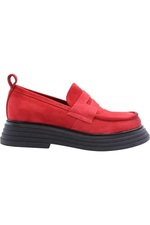 Laura Bellariva Sko, Dame, Rød, 38 EU, Uld, Marimba Loafers