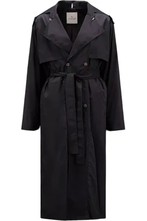 Moncler Frakke, Dame, Sort, 2XS, Bomuld, Deva Trenchcoat