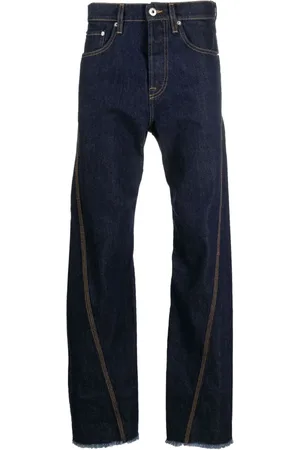 Lanvin Jeans, Herre, Blå, W30, Denim, Navy Blå Straight Denim Jeans