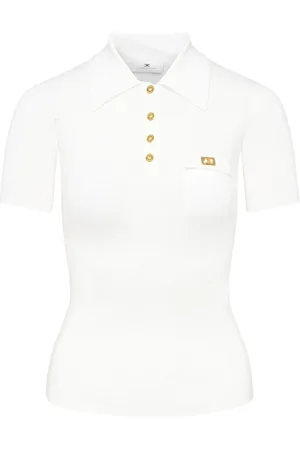 Elisabetta Franchi Top, Dame, Hvid, M, Elfenbensfarvet Striktrøje