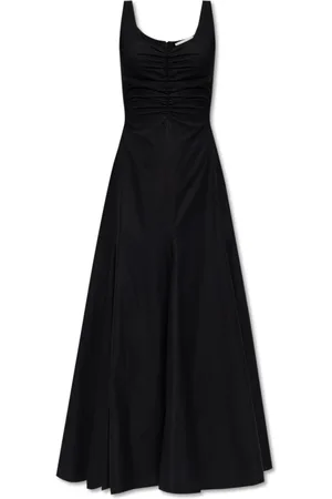 Sportmax Kjole, Dame, Sort, 2XS, Bomuld, Strap Dress ‘Galante’
