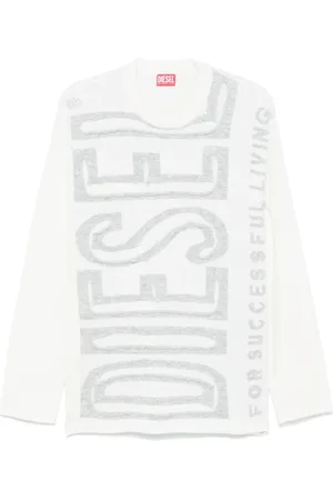 Diesel Top, Herre, Hvid, L, Uld, Stilfulde denim jeans