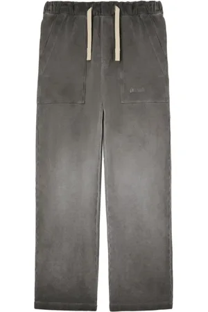 Palm Angels Bukser, Herre, Sort, M, Sort Vasket Logo Broderede Bukser