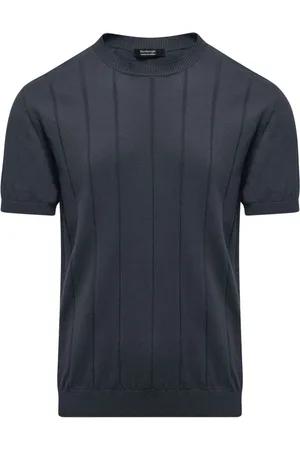 Bomboogie Strik, Herre, Blå, 3XL, Bomuld, Kortærmet rund hals sweater