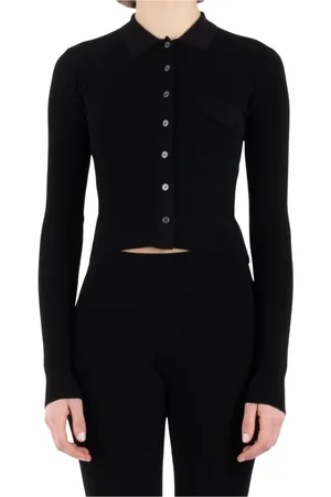 THE GARMENT Strik, Dame, Sort, 2XS, Polyester, Sort Polo Skjorte