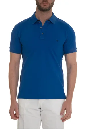 FAY Top, Herre, Blå, S, Bomuld, Kortærmet poloshirt