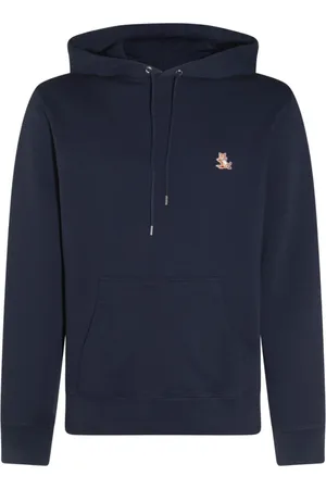 Maison Kitsuné Sweathshirts & Hoodies, Herre, Blå, XL, Bomuld, Chillax Fox Hættetrøje