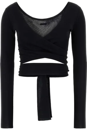 Salvatore Ferragamo Top, Dame, Sort, XS, Sort Viskose Cardigan Toppe