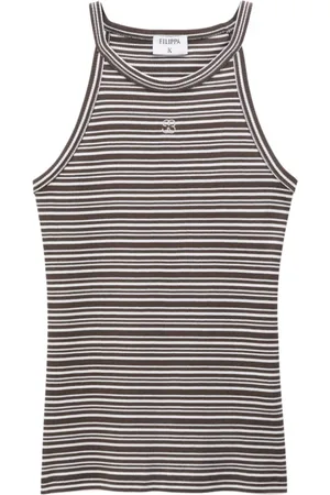 Filippa K Top, Dame, Brun, XS, Bomuld, Ærmeløs top