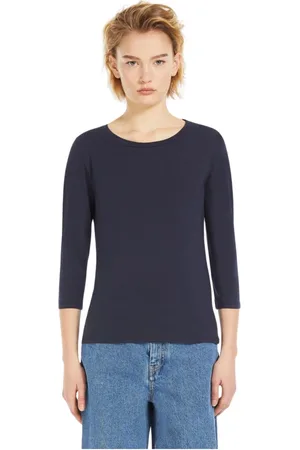 Max Mara Top, Dame, Blå, 2XL, Bomuld, Blå Sweater