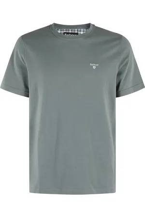Barbour Top, Herre, Grøn, XL, Bomuld, Tartan Sports Tee Kortærmet Skjorte