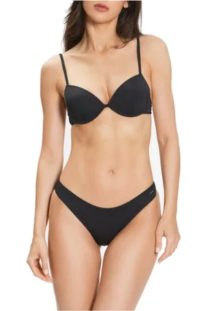 Emporio Armani Badetøj, Dame, Sort, XS, To-delt bikini med sølvlogo