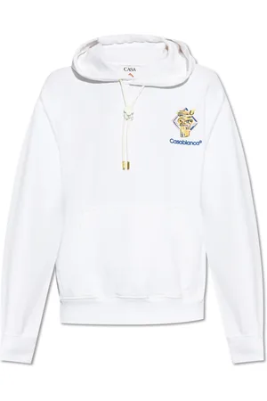 Casablanca Sweathshirts & Hoodies, Herre, Hvid, XL, Bomuld, Hoodie