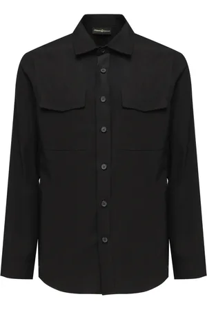 Giuliano Galiano Skjorte, Herre, Sort, 2XL, Sort Panther Skjorte Knaplukning
