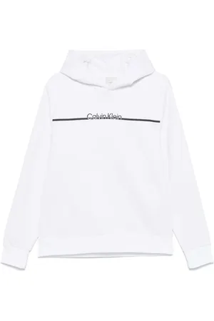 Calvin Klein Sweathshirts & Hoodies, Herre, Hvid, XL, Bomuld, Klassisk Hættetrøje