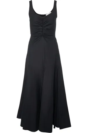 Sportmax Kjole, Dame, Sort, XS, Polyester, Galante Abito Midi Kjole