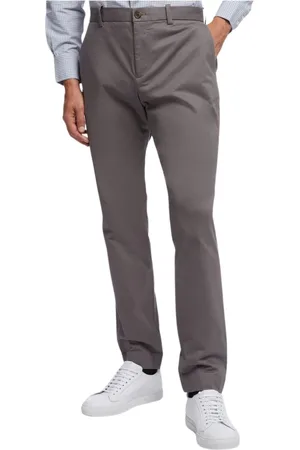 Brooks Brothers Bukser, Herre, Grå, W36, Bomuld, Soho Extra-slim Fit Twill Vaskede Chino Bukser