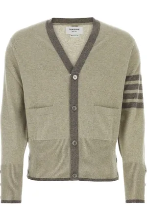 Thom Browne Strik, Herre, , XL, Cashmere, Cappuccino Cashmere Cardigan