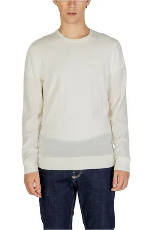 Calvin Klein Strik, Herre, , XL, Uld, Klassisk Merinould Crewneck Sweater
