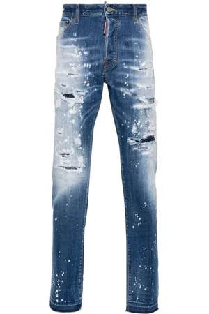 Dsquared2 Jeans, Herre, Blå, L, Uld, Stilfulde Bukser