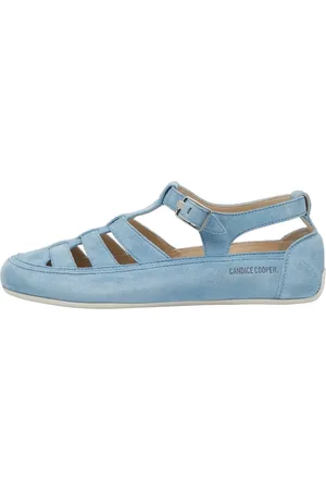 Candice Cooper Sko, Dame, Blå, 38 EU, Suede, Suede Sandaler Rock T-Bar