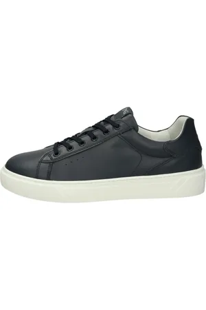 Nero Giardini Sko, Herre, Blå, 41 EU, Læder, Low Top Læder Sneakers