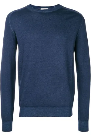 Etro Strik, Herre, Blå, S, Uld, C-neck sweater
