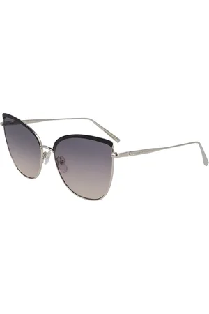 Longchamp Tilbehør, Dame, Gul, 60 MM, Uld, Stilfulde solbriller med metalstel