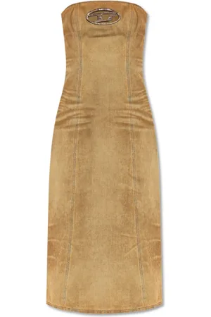 Diesel Kjole, Dame, Brun, XS, Denim, Dress De-Vildress-Fsf A15899