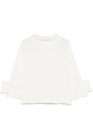 Issey Miyake Bluser & Skjorter, Dame, Hvid, M, Ribbet Firkantet Hals Skjorte