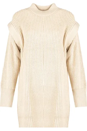 Silvian Heach Strik, Dame, , XS, Uld, Cozy Knit Midi Kjole