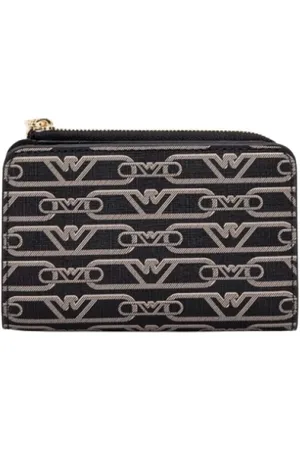 Emporio Armani Tilbehør, unisex, Sort, ONE SIZE, Uld, Stor Array Tegnebog