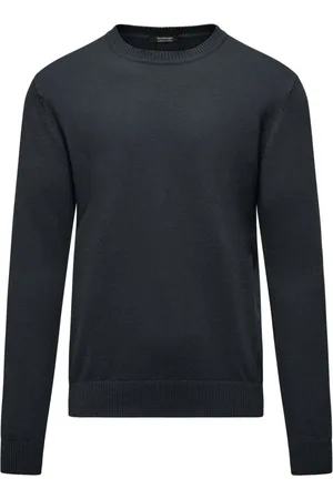 Bomboogie Strik, Herre, Blå, L, Uld, Blød Viskose-Uld Sweater