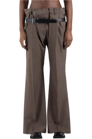 Acne Studios Bukser, Dame, Brun, XS, Uld, Brun Melange Uldbukser