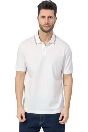 Armani Exchange Top, Herre, Hvid, S, Bomuld, Hvid Polo Shirt Merceriseret Bomuld