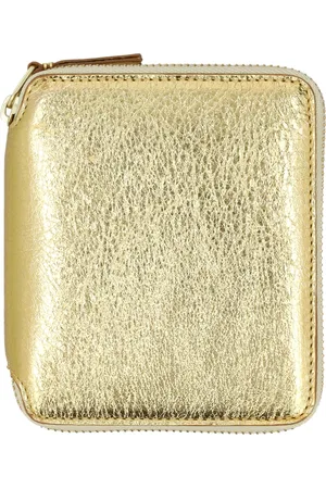 Comme des Garçons Tilbehør, unisex, Gul, ONE SIZE, Uld, Metallic Zip Around Wallet
