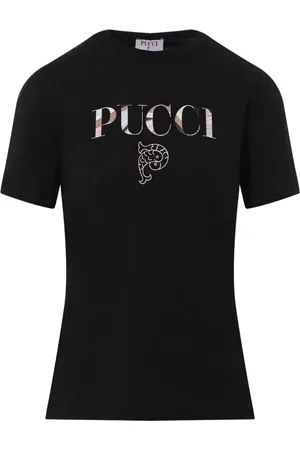 Emilio Pucci Top, Dame, Sort, XS, Sort T-shirt med klassisk stil