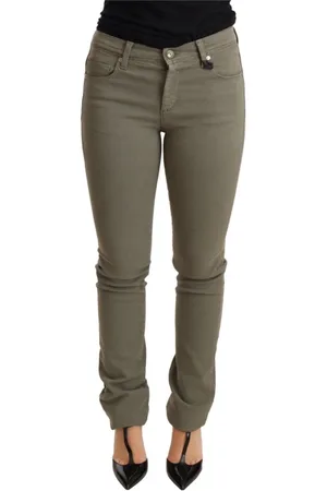 ERMANNO SCERVINO Jeans, Dame, Grøn, W26, Bomuld, Low Waist Skinny Slim Bukser Cotton Jeans