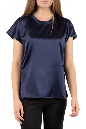 Pinko Bluser & Skjorter, Dame, Blå, S, Uld, Stilfuld Bluse i Pink