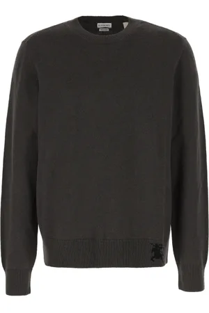 Burberry Strik, Herre, Sort, XL, Uld, Equestrian Knight Strikket Jumper