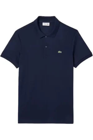 Lacoste Top, Herre, Blå, 2XL, Kortærmet Polo med 2 Knapper